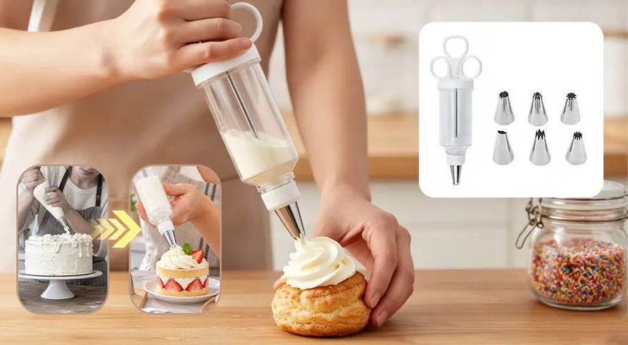 🧁 Frosting Piping Tip Set – Easy Cake & Cupcake Decorating ✨