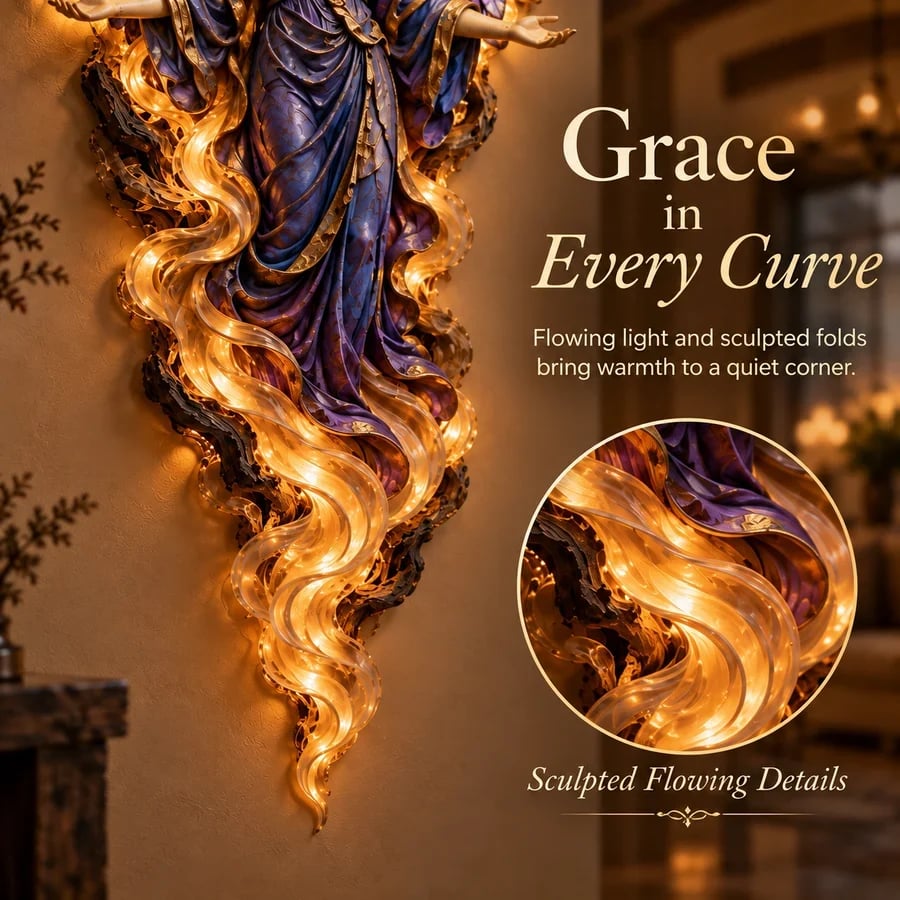 ✨✝️ Heavenly Radiance™ Lighted Angel Wall Sculpture