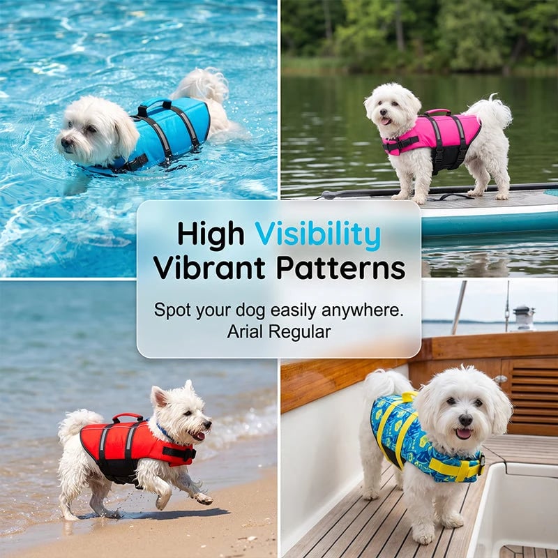🐕 High-Buoyancy Dog Life Jacket – Ergonomic Fit, Reinforced Handle & Ripstop Design