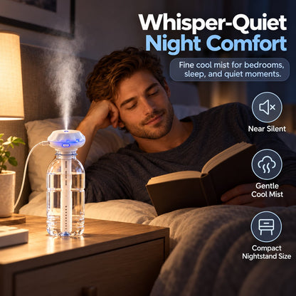 💧 Bottle-Top USB Humidifier Stick – Quiet, Portable Cool-Mist Aroma Diffuser ✨