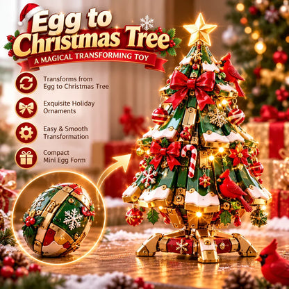 🔥 Limited Time Sale 49% OFF 🔥 Egg-to-Christmas Tree™ Magical Transforming Toy – Cardinal Christmas Tree Holiday Gift 🎄🎁✨