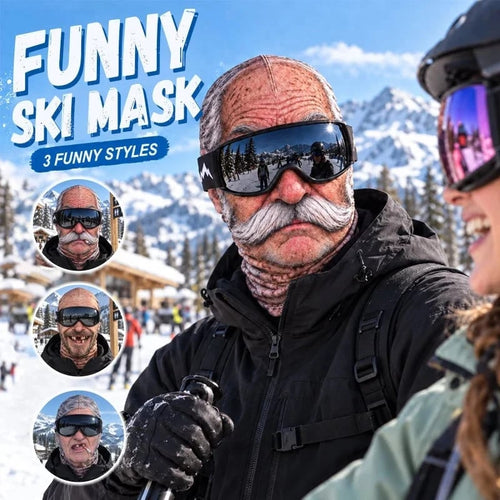 😂 Funny Realistic Face Ski Mask – Full-Coverage Winter Balaclava