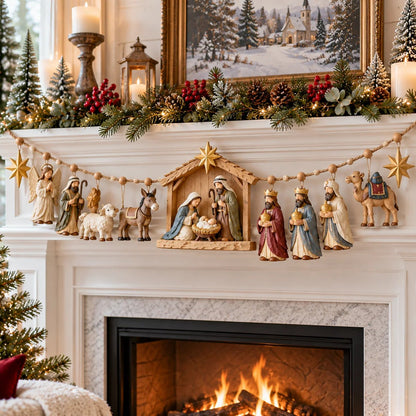✝️ 🎄 The Night Hope Was Born – Bethlehem Nativity Christmas Garland(📦Buy 2 Free Shipping)