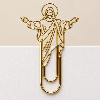 ✝️Faith-Inspired Gold Paper Clips — Meaningful Christian Bookmarks❤️