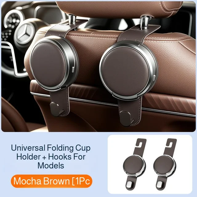 🚗📱 Foldable 2-in-1 Car Cup Holder & Phone Stand – Clip-On Vehicle Organizer ✨
