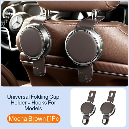 🚗📱 Foldable 2-in-1 Car Cup Holder & Phone Stand – Clip-On Vehicle Organizer ✨
