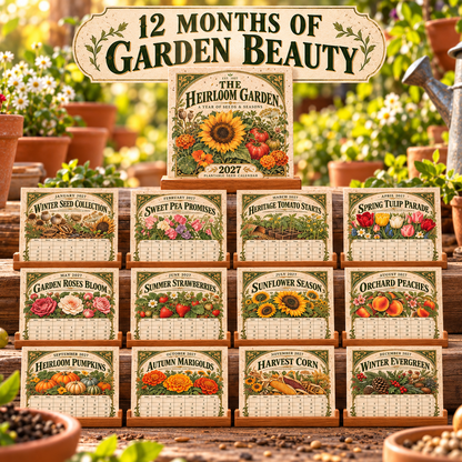 🌻 2027 The Heirloom Garden Plantable Seed Calendar