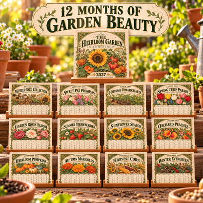 🌻 2027 The Heirloom Garden Plantable Seed Calendar