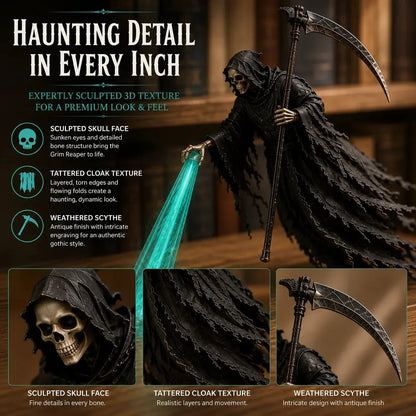 🎁Today 50% OFF🎁💀 The Soul Collector Reaper Shelf Light – Gothic Halloween Decor 🕯️