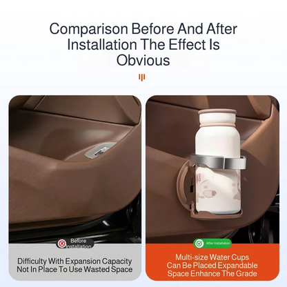 🚗📱 Foldable 2-in-1 Car Cup Holder & Phone Stand – Clip-On Vehicle Organizer ✨