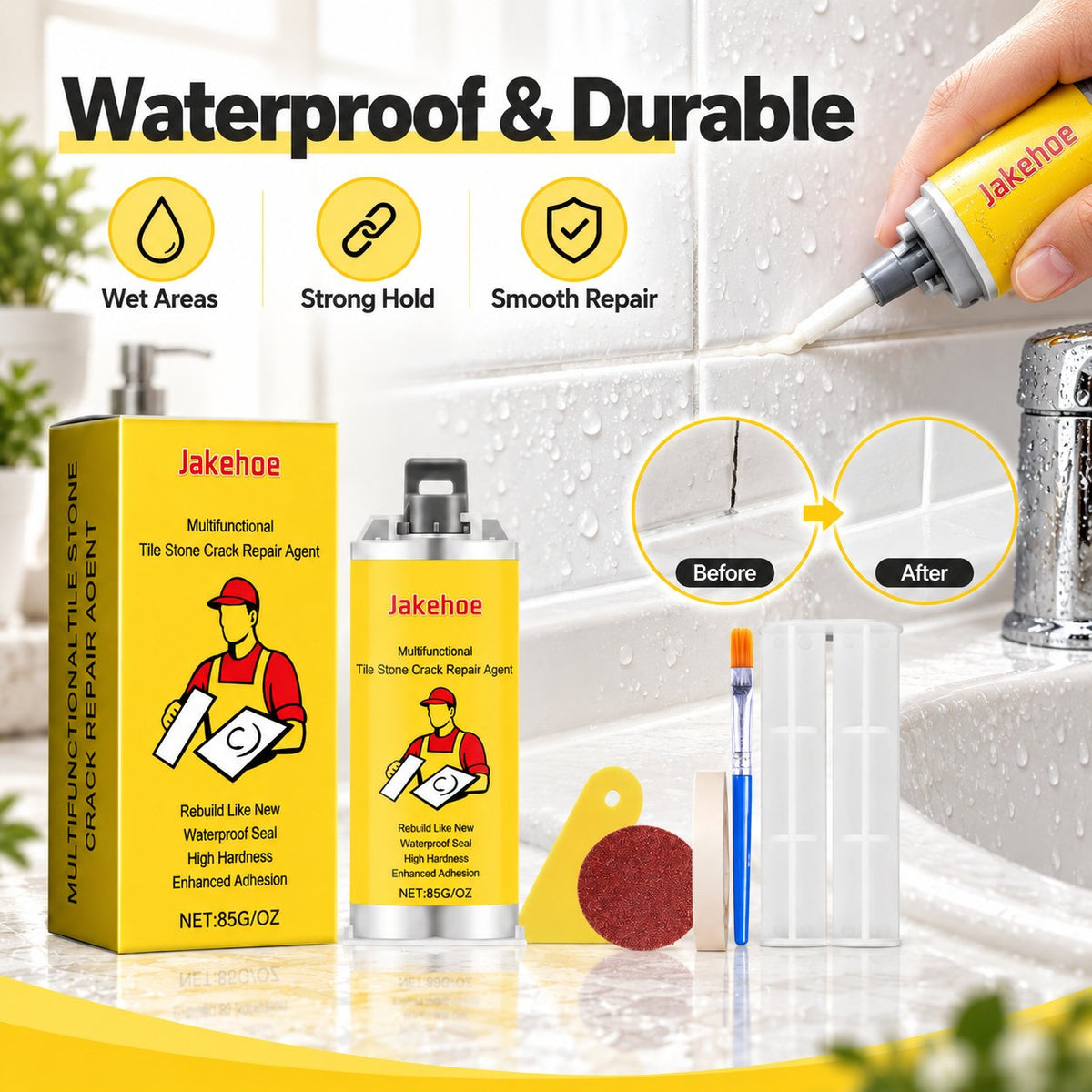 Multi-functional tile and stone repair gel