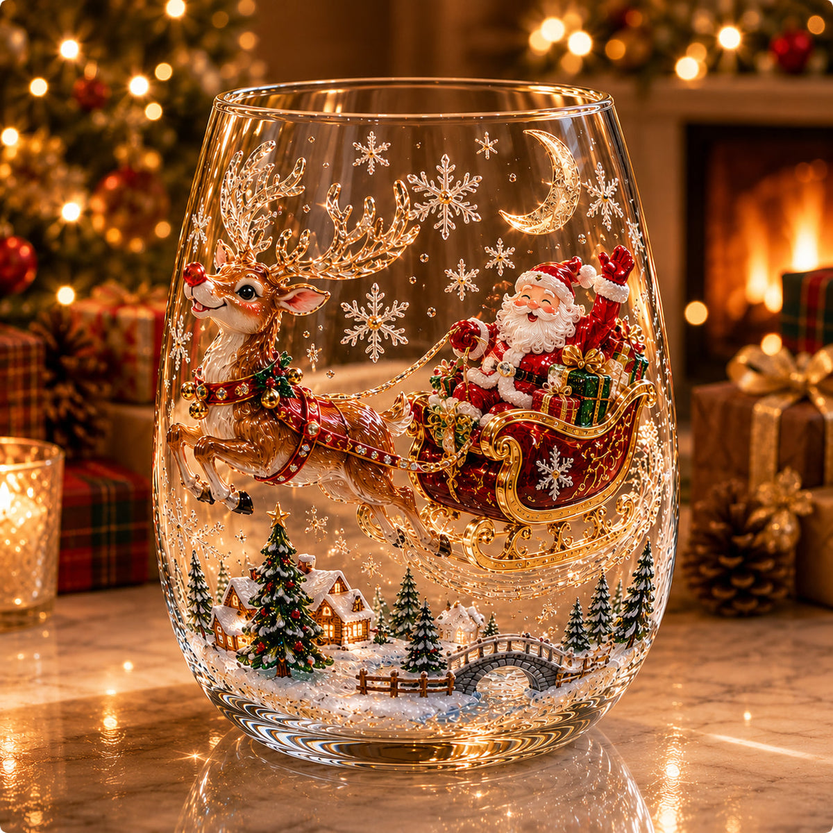 🎁✨ Magical Christmas Glass Cup Collection – Festive Holiday Gifts for Christmas 🎄