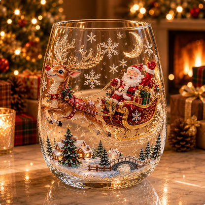 🎁✨ Magical Christmas Glass Cup Collection – Festive Holiday Gifts for Christmas 🎄