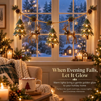 ⏰ LAST DAY 50% OFF - 🦌 Lighted Woodland Christmas Garland