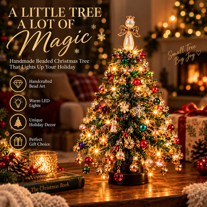 🎄✨ DIY Beaded Christmas Tree Craft Kit – Handmade Light-Up Holiday Decor