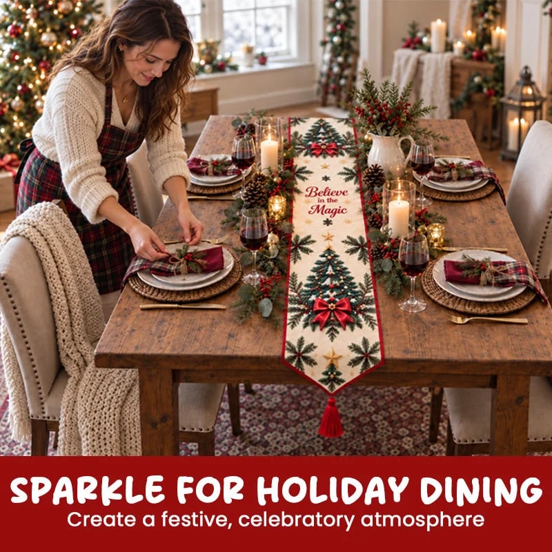 ✨ DIY Christmas Diamond Painting Table Runner Kit