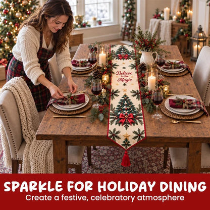✨ DIY Christmas Diamond Painting Table Runner Kit
