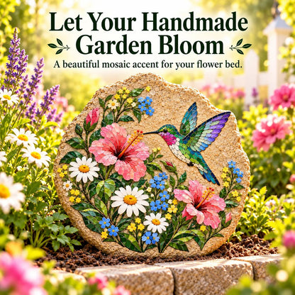 ⏳ Last Day 49% OFF – 🐦 Beginner-Friendly Hummingbird Wildflower Mosaic DIY Kit | Complete Kit with Mosaic Pieces, Tools & Guide Included 💕