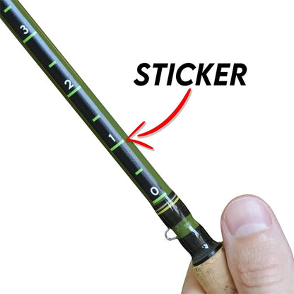 🎣Fishing Pole Measuring Tape Sticker - 24 Inch Ruler Decal to attach to Fishing Rod (2 Pack)
