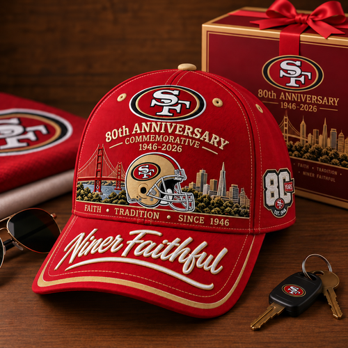 🇺🇸 Last Day Promo: 49% OFF🏈Niner Faithful 80th Anniversary Commemorative Cap