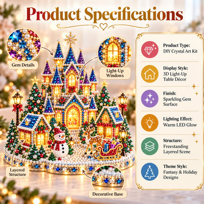 DIY 3D Crystal Art Kit with LED Lighting – Sparkling Miniature Scenes to Create Yourself