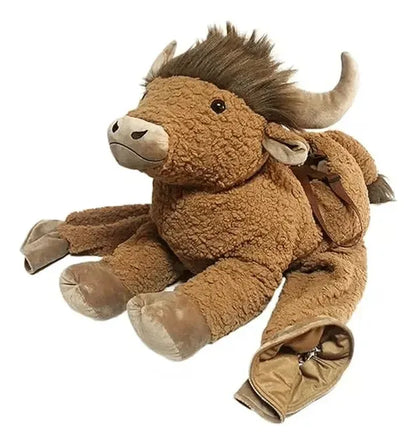 Plush Bull Rider Ride‑On Kids Costume, Adjustable Harness Toddler Halloween Outfit