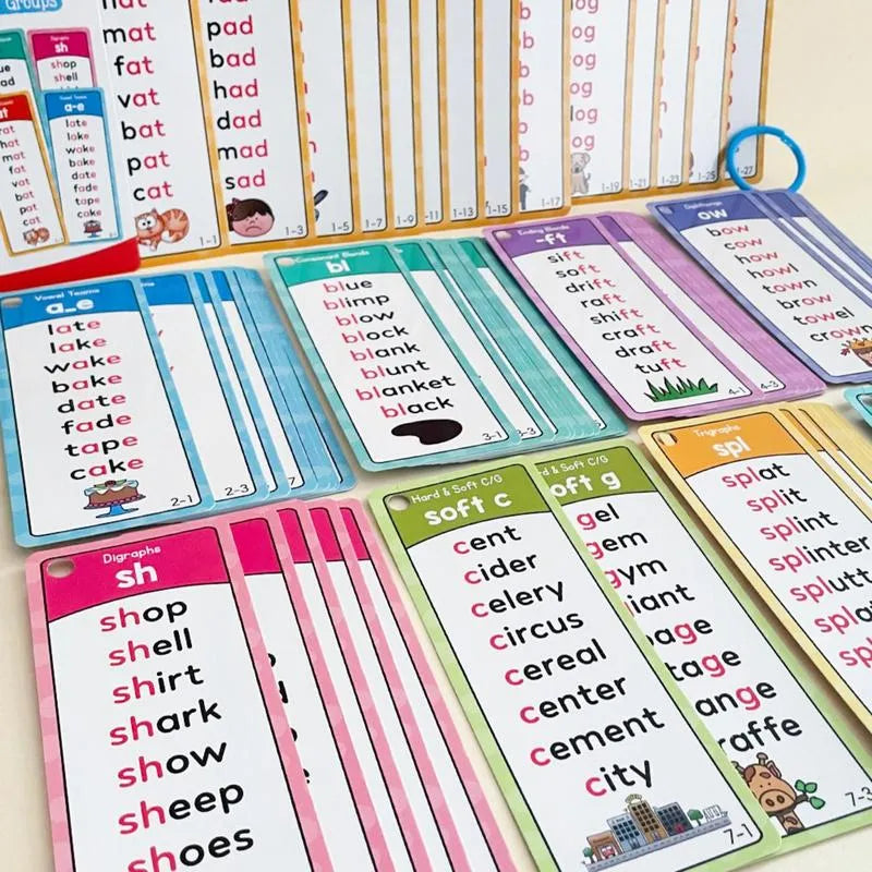 🌟 Phonics Flash Cards – 117 Sound Families & 900+ Rhyming Words for Early Reading