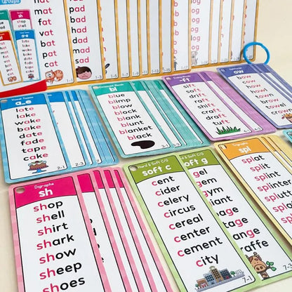 🌟 Phonics Flash Cards – 117 Sound Families & 900+ Rhyming Words for Early Reading