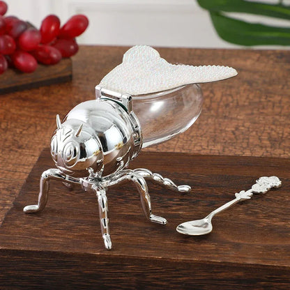 🐝Creative European-Style Classic Bee Honey Jar – Vintage-Inspired Kitchen Condiment Container