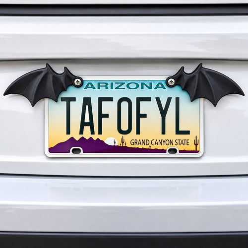 🔥HOT SALE 49% OFF - 🦇 Spooky Bat Wing License Plate Decor – Give Your Ride a Halloween Twist! 🎃(1 Pair)