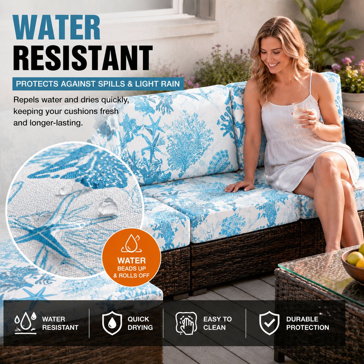 🛋️ Outdoor Patio Sofa Cushion Covers 🔥Free Shipping Worldwide