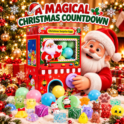 🎄 Christmas Squishy Gachapon Advent Calendar 2026 – 24 Surprise Capsules