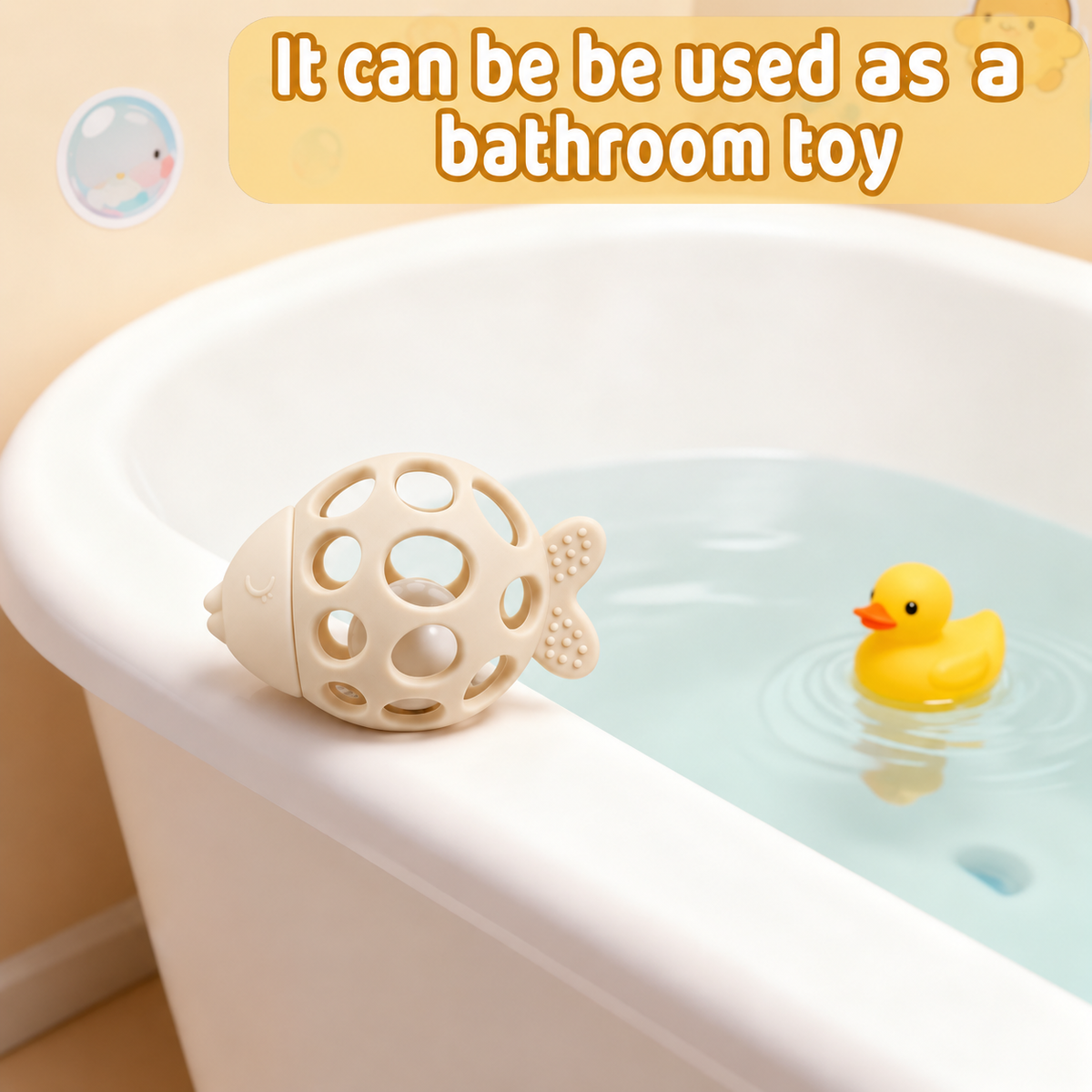 👶 Baby Silicone Rattle Teether 🍼 – BPA-Free Soft Gum Relief Sensory Toy for Newborns & Infants