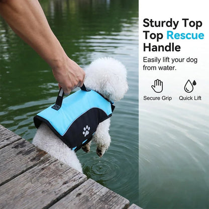 🐕 High-Buoyancy Dog Life Jacket – Ergonomic Fit, Reinforced Handle & Ripstop Design