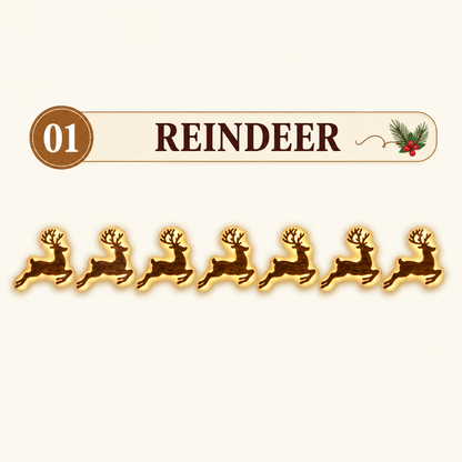 Christmas LED Wall Decorations - Reindeer (7 pieces)