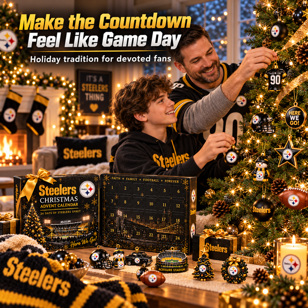🏈🎄 Pittsburgh Steelers Advent Calendar 2026 – 24 Days of Football Fan Surprises & Collectibles 🎁