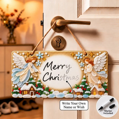 🎄✨ DIY Sea Glass Christmas Hanging Sign Kit – 8 Festive Designs & Personalized Holiday Decor ✍️