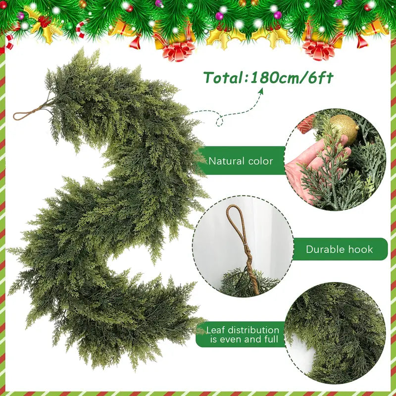 6FT Real Touch Artificial Cedar Garlands
