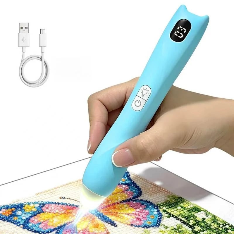 ✨ Electric Diamond Painting Pen with Light – Rechargeable & No Wax Needed!