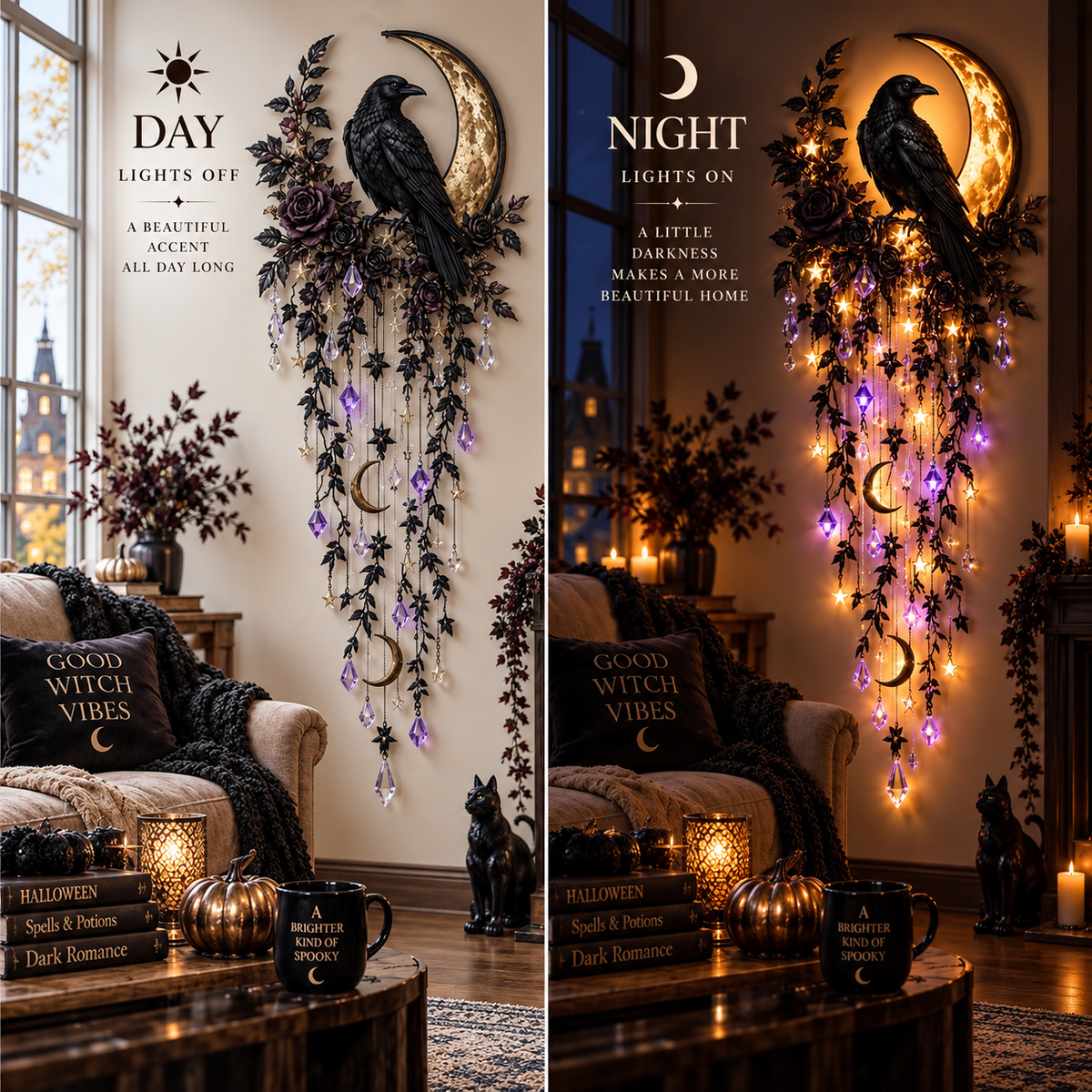 🎃✨ Elegant Halloween Cascade Wall Lights – Spooky Glowing Holiday Decor 👻