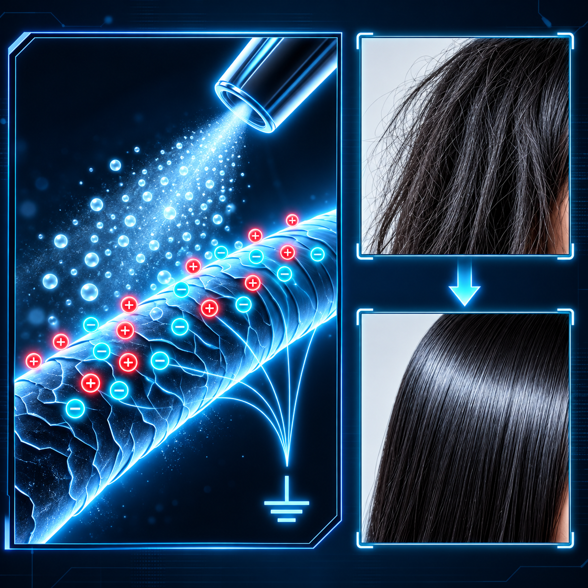 🔥 50% OFF – Electric Spray Air Cushion Comb with Gentle Vibration & Nano-Mist Hydration 💦🪮