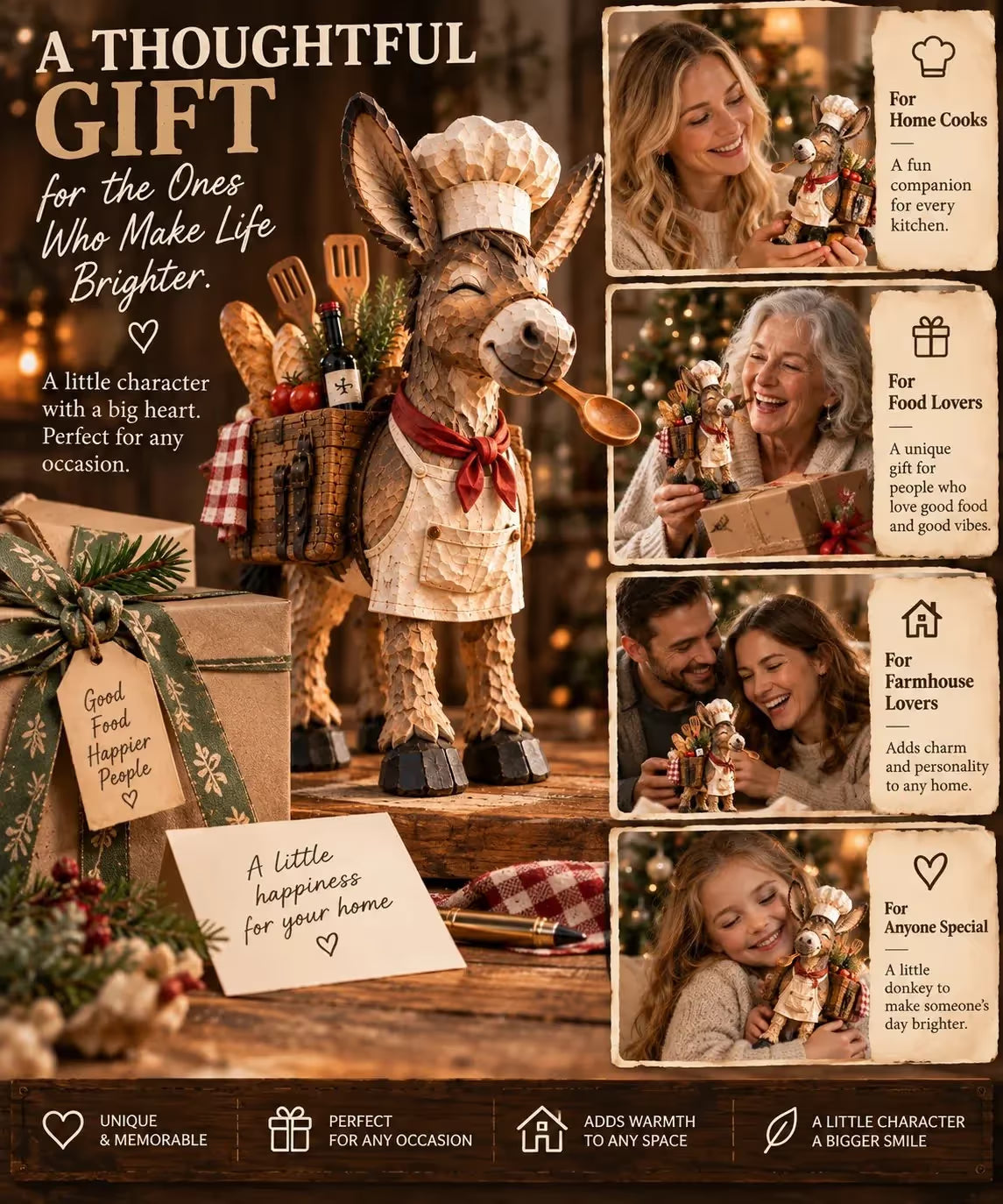The Stubborn Little Chef donkey as a kitchen gift