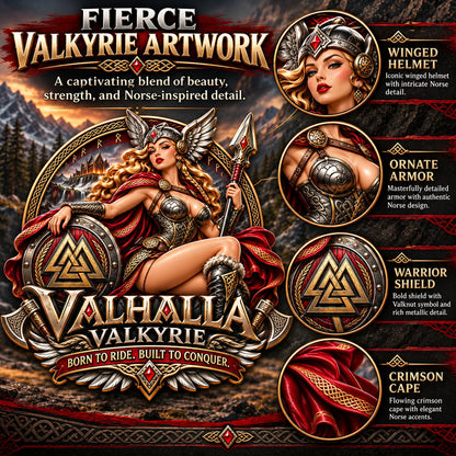 ⚔️🪽 Valhalla Valkyrie Car Emblem — Born to Ride. Built to Conquer. 🔥🏍️