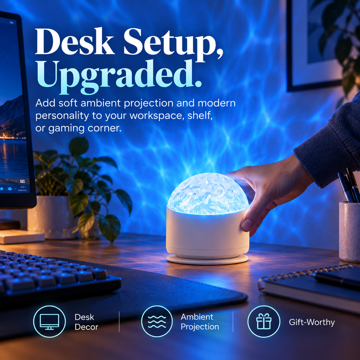 Galaxy Projector Night Light, Astronaut Starry Sky Lamp with Colorful Nebula Projection, Ambient Mood Light for Bedroom, Gaming Room, Kids & Gift Decor