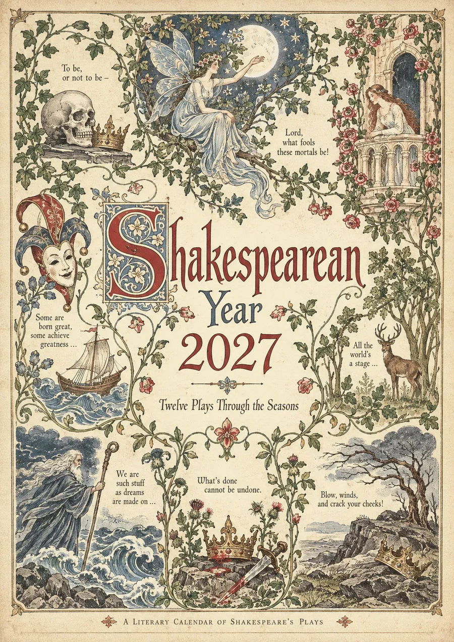 Vintage Illustrated Wall Calendar优化加上打5折 🔥 50% OFF 🎨 A Shakespearean Year 2027 – 12 Plays Through the Seasons | Vintage Illustrated Wall Calendar 📅