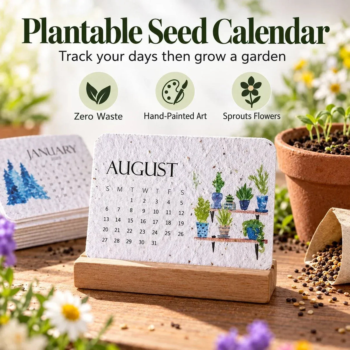 ✨⏳ Last Day Promotion🌱Eco-Friendly Plantable ''Timeless'' Seed Calendar 2027