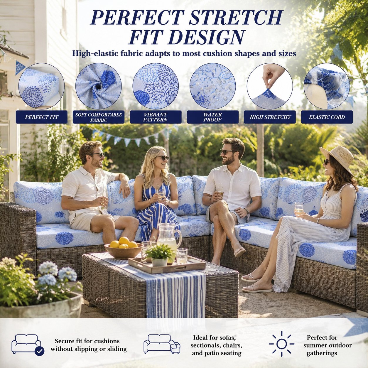 🛋️ Outdoor Patio Sofa Cushion Covers 🔥Free Shipping Worldwide