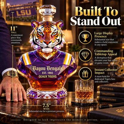 🐯 Bayou Bengals Commemorative Whisky Bottle – A Tribute to Purple & Gold Tradition 💜