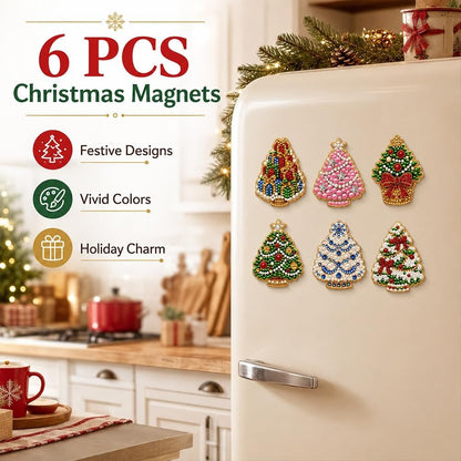 🔥 Hot Sale 🎄✨ DIY Christmas Pearl & Diamond Painting Fridge Magnet Kit – Sparkling Holiday Craft Fun 🧲