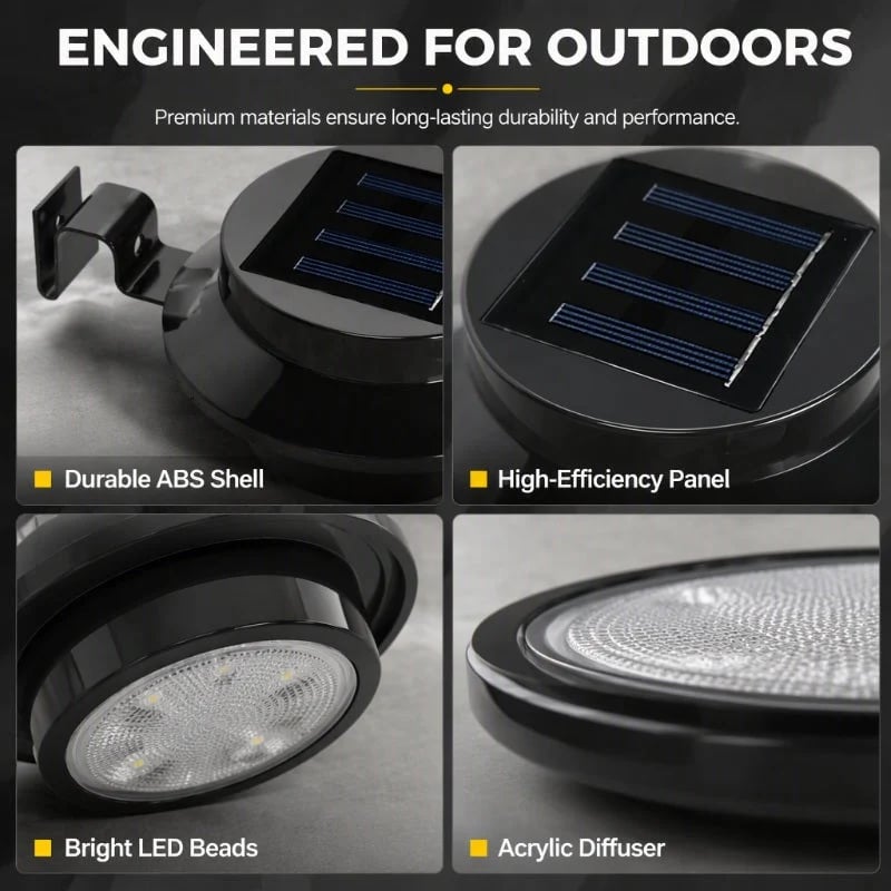 💡 Solar Outdoor LED Lights – Brighten Gutters, Fences & Garden Walls with No Wiring Needed 🏡